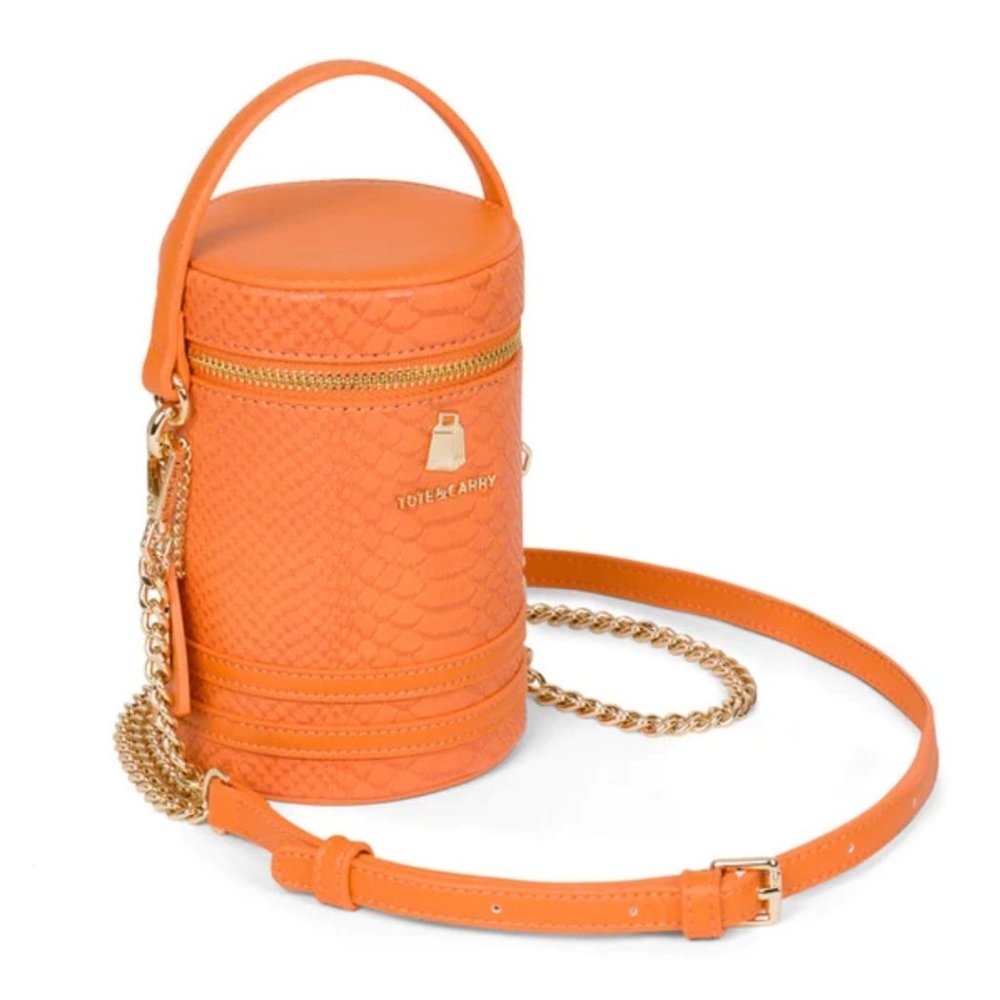 NWT Tote&Carry Mini Tangerine Barrel Crossbody